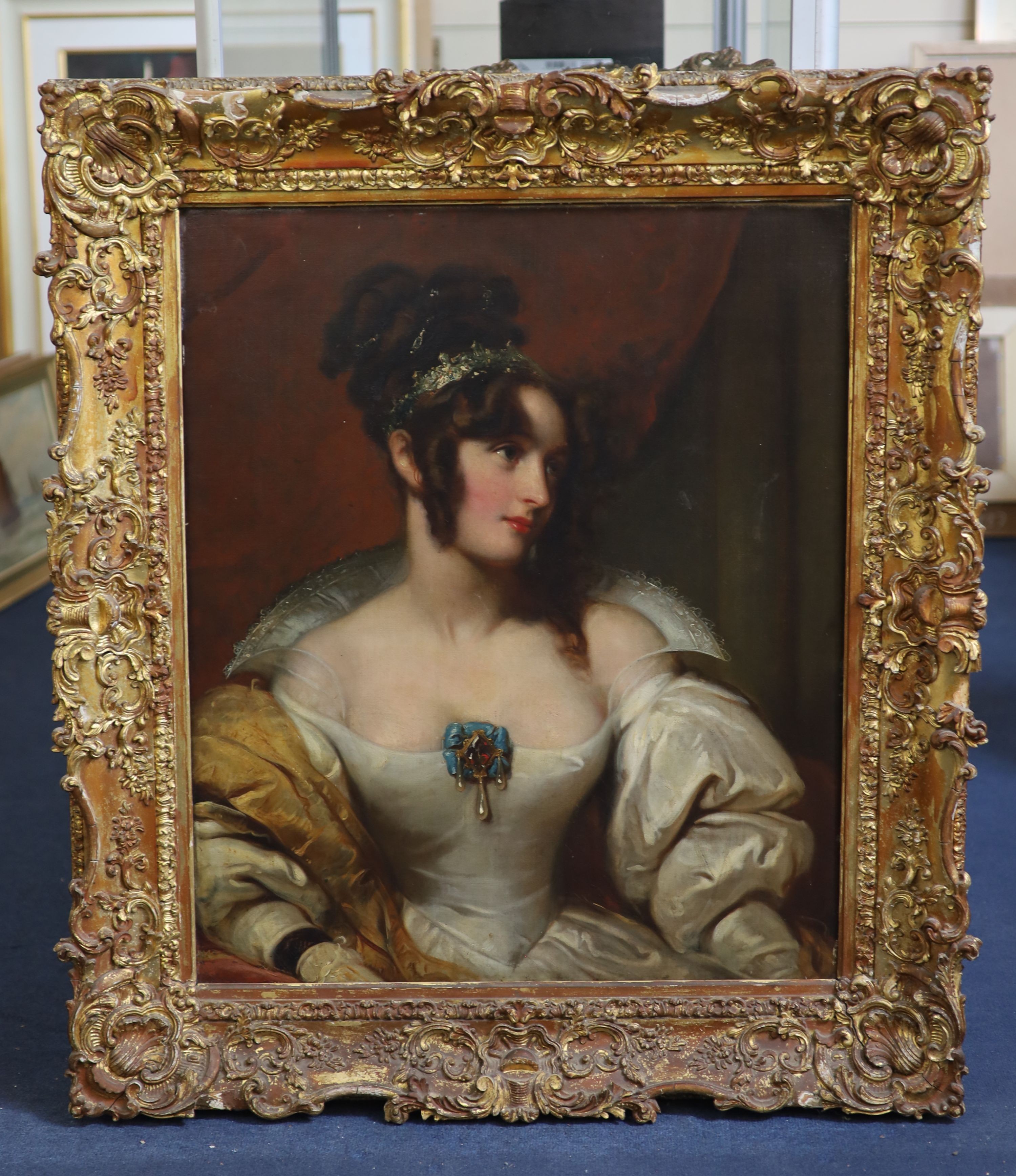 John Boaden R.A. (1792-1839), ‘’The Brazilian bride’’, Oil on canvas, 76 x 62cm.